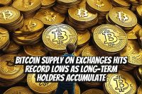 Bitcoin supply on exchanges hits record lows as long-term holders accumulate