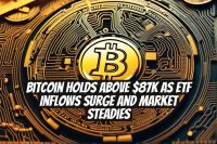 Bitcoin holds above $87K as ETF inflows surge and market steadies