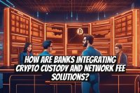 How are banks integrating crypto custody and network fee solutions?
