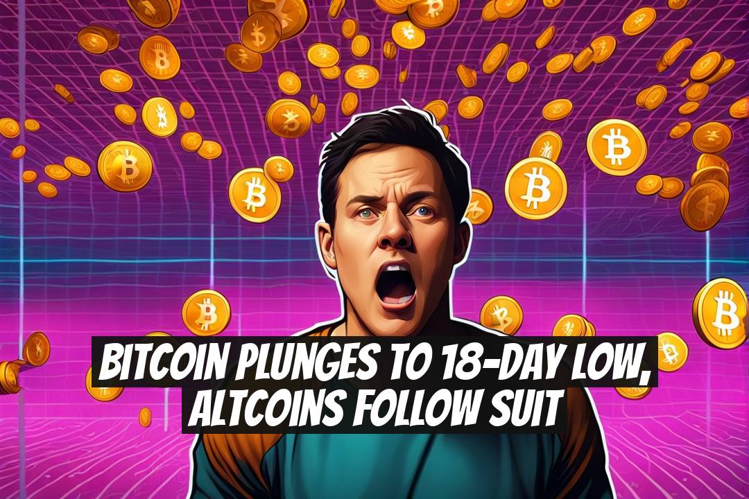 Bitcoin Plunges to 18-Day Low, Altcoins Follow Suit