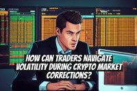 How can traders navigate volatility during crypto market corrections?