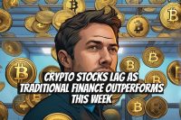 Crypto Stocks Lag as Traditional Finance Outperforms This Week