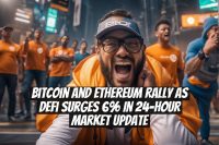 Bitcoin and Ethereum rally as DeFi surges 6% in 24-hour market update