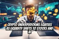 Crypto underperforms equities as liquidity shifts to stocks and AI