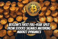 Bitcoin’s First Full-Year Split from Stocks Signals Maturing Market Dynamics