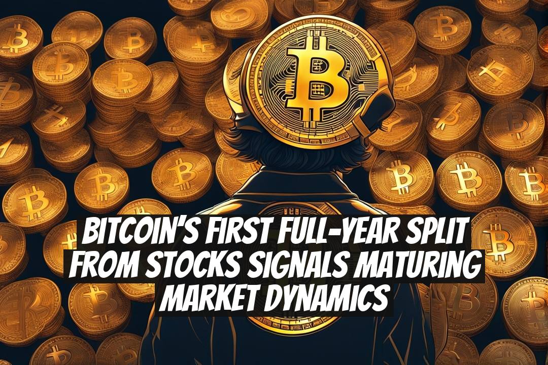 Bitcoin’s First Full-Year Split from Stocks Signals Maturing Market Dynamics
