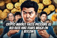 Crypto Market Faces Pressure as BOJ Rate Hike Fears Weigh on Bitcoin