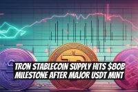 Tron Stablecoin Supply Hits $80B Milestone After Major USDT Mint