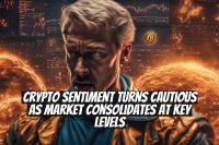 Crypto sentiment turns cautious as market consolidates at key levels
