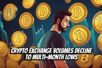 Crypto Exchange Volumes Decline to Multi-Month Lows