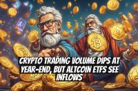 Crypto trading volume dips at year-end, but altcoin ETFs see inflows