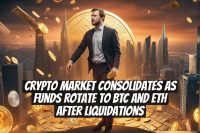 Crypto market consolidates as funds rotate to BTC and ETH after liquidations