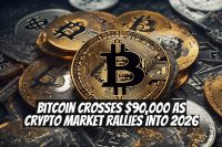Bitcoin crosses $90,000 as crypto market rallies into 2026