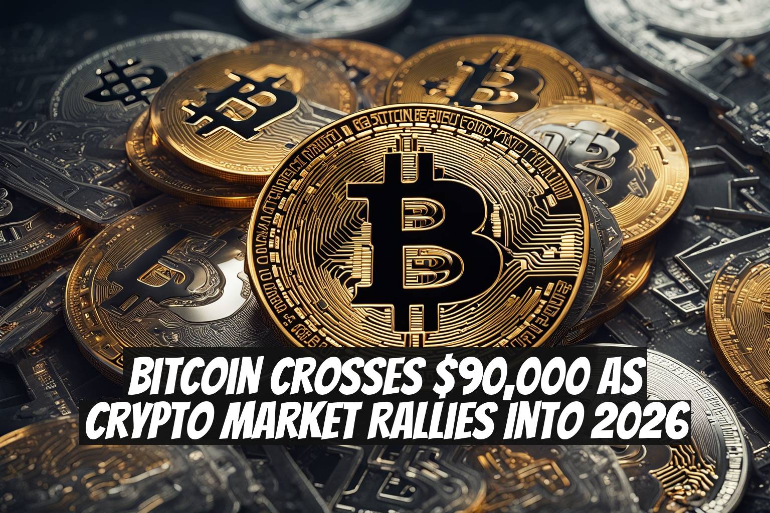 Bitcoin crosses $90,000 as crypto market rallies into 2026