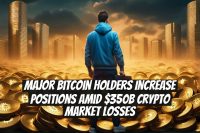 Major Bitcoin Holders Increase Positions Amid $350B Crypto Market Losses