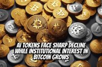 AI Tokens Face Sharp Decline While Institutional Interest in Bitcoin Grows