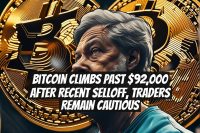 Bitcoin Climbs Past $92,000 After Recent Selloff, Traders Remain Cautious