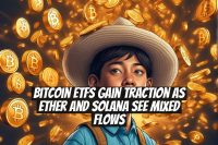Bitcoin ETFs Gain Traction as Ether and Solana See Mixed Flows