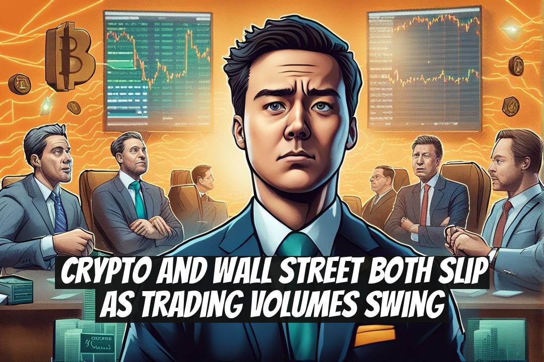 Crypto and Wall Street Both Slip as Trading Volumes Swing