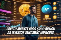 Crypto Market Adds $200 Billion as Investor Sentiment Improves
