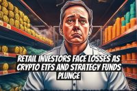 Retail Investors Face Losses as Crypto ETFs and Strategy Funds Plunge