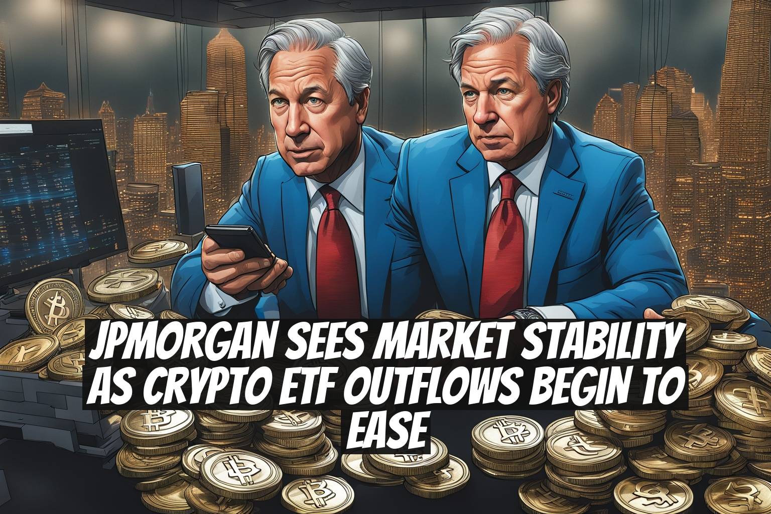 JPMorgan Sees Market Stability as Crypto ETF Outflows Begin to Ease