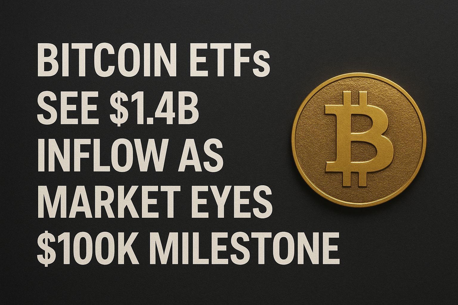 Bitcoin ETFs See $1.4B Inflow as Market Eyes $100K Milestone