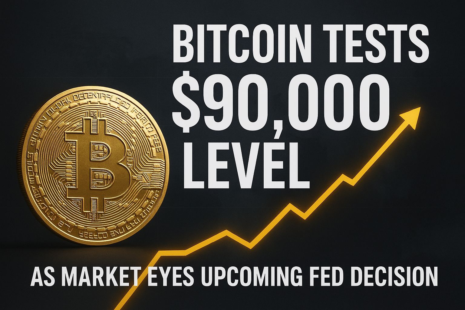 Bitcoin Tests $90,000 Level as Market Eyes Upcoming Fed Decision