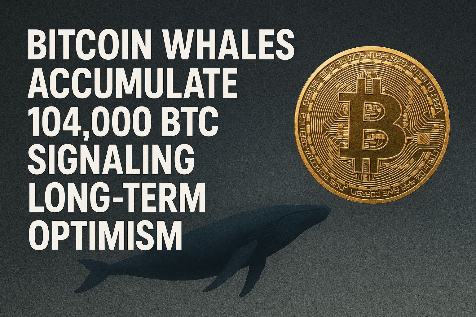 Bitcoin Whales Accumulate 104,000 BTC Signaling Long-Term Optimism
