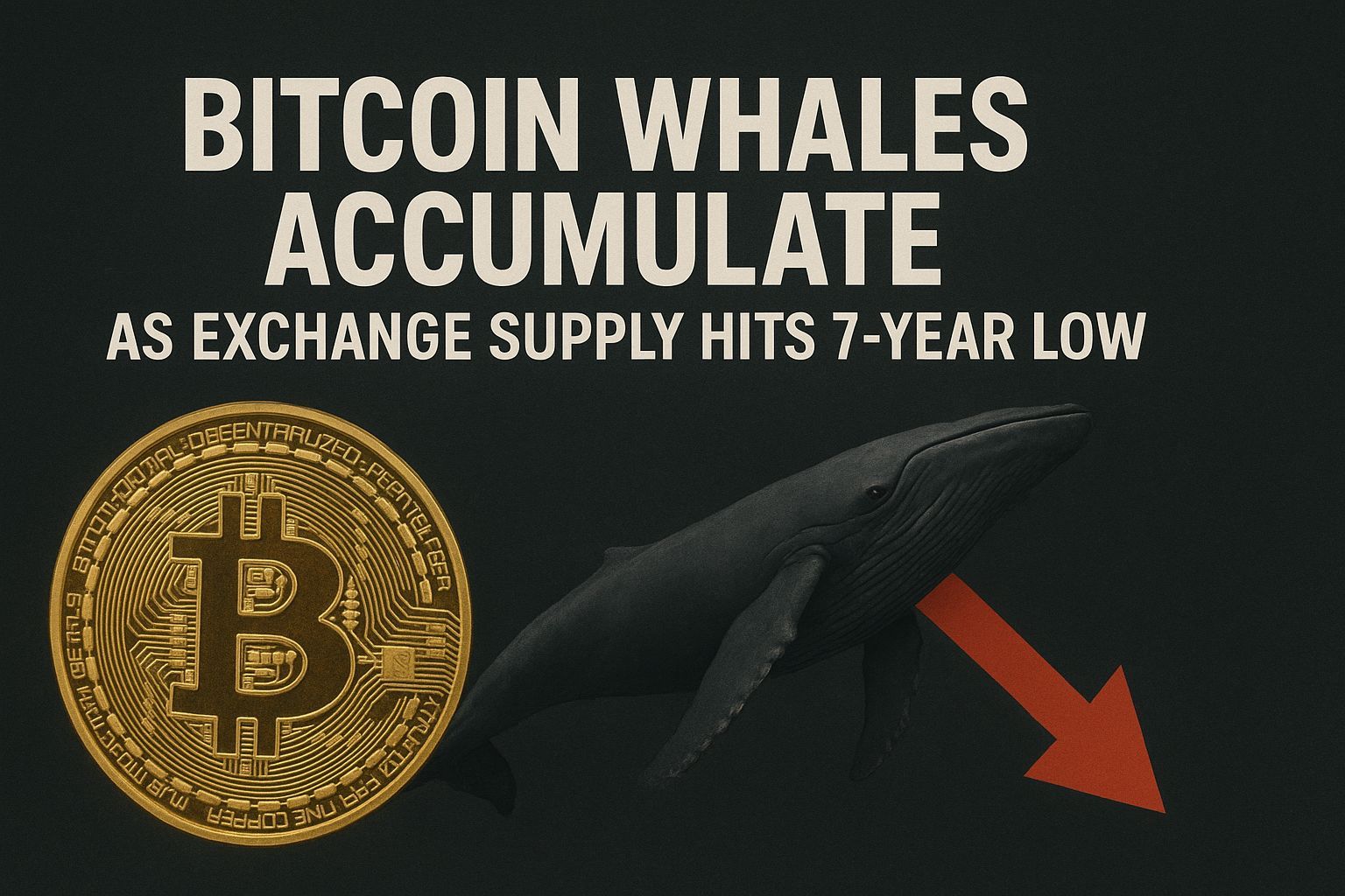 Bitcoin Whales Accumulate as Exchange Supply Hits 7-Year Low