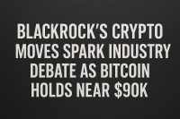 BlackRock’s Crypto Moves Spark Industry Debate as Bitcoin Holds Near $90K