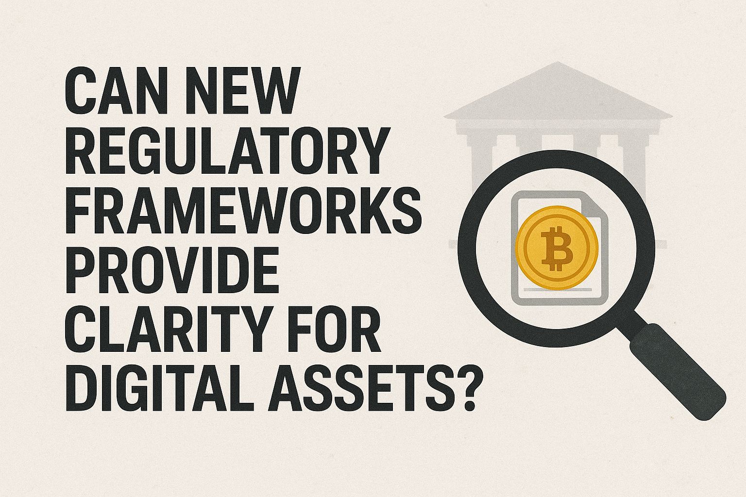 Can New Regulatory Frameworks Provide Clarity for Digital Assets?