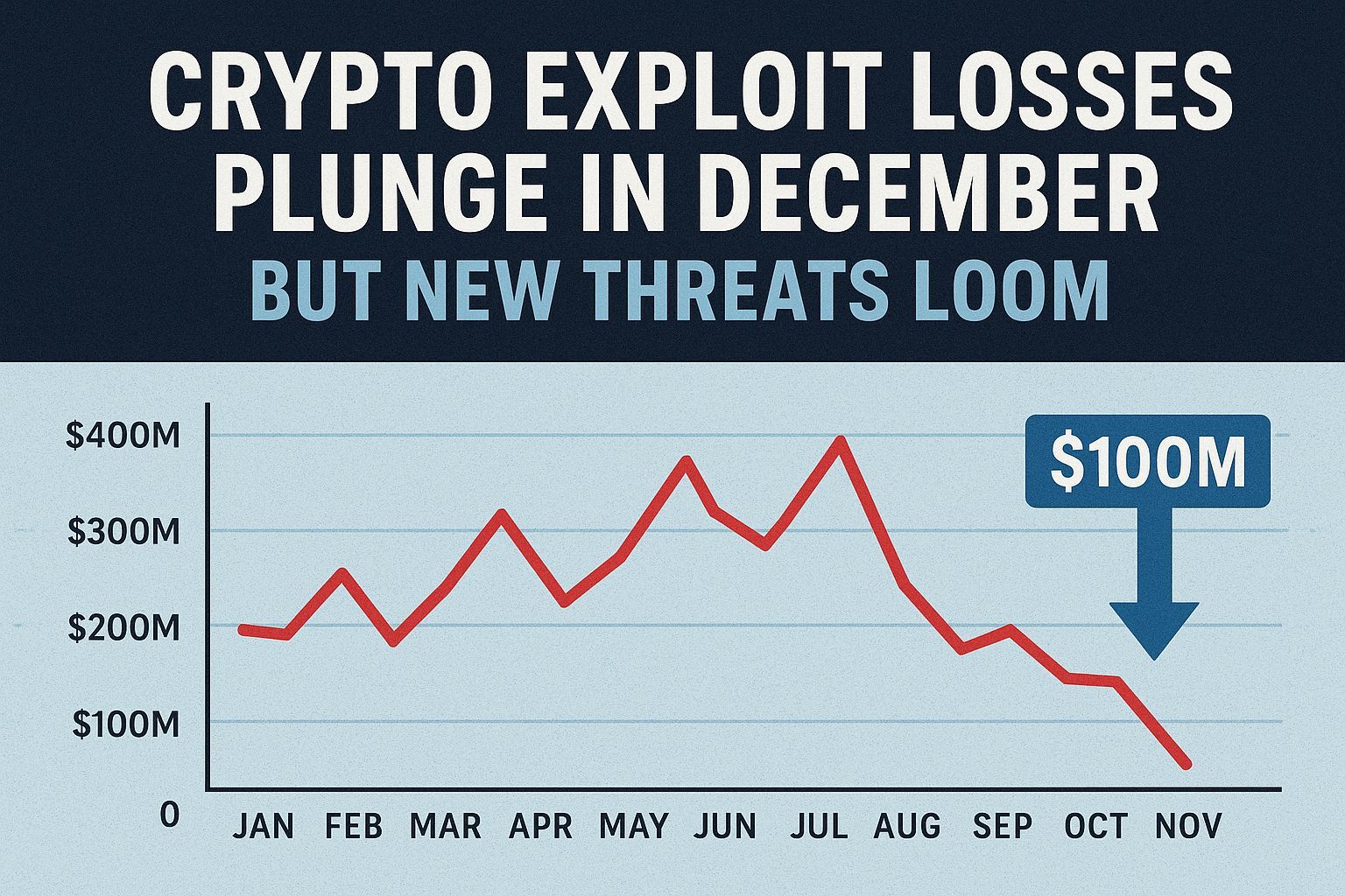 Crypto Exploit Losses Plunge in December, But New Threats Loom