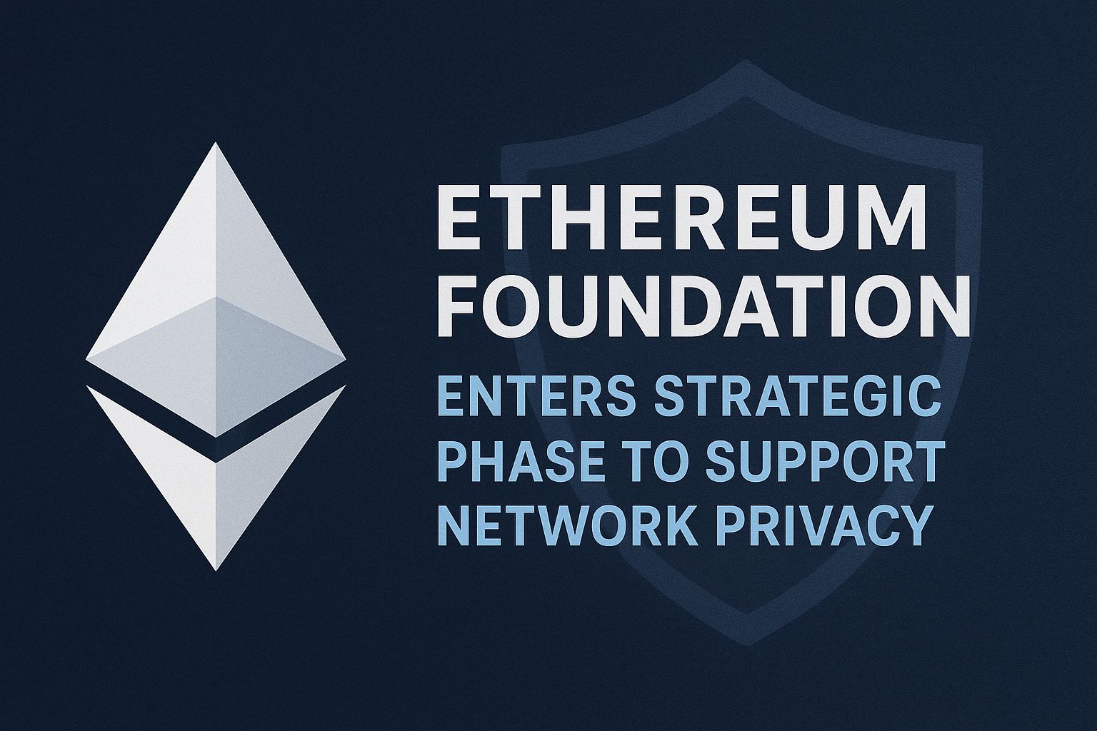 Ethereum Foundation Enters Strategic Phase to Support Network Privacy