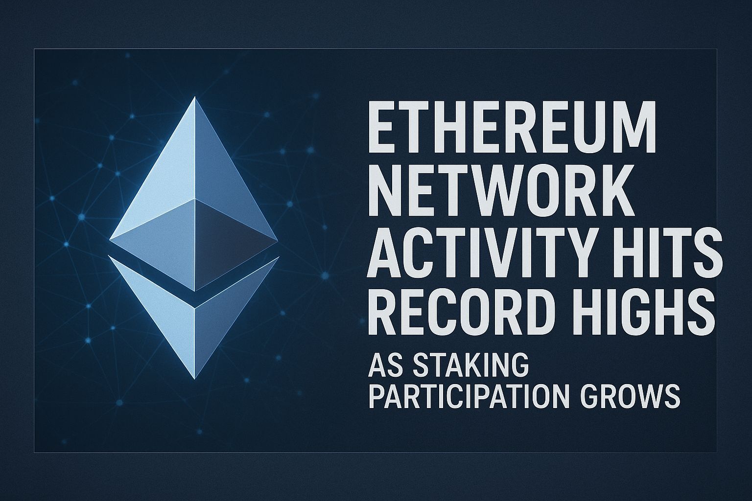 Ethereum Network Activity Hits Record Highs as Staking Participation Grows