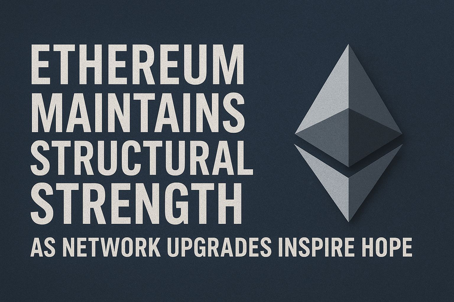 Ethereum maintains structural strength as network upgrades inspire hope