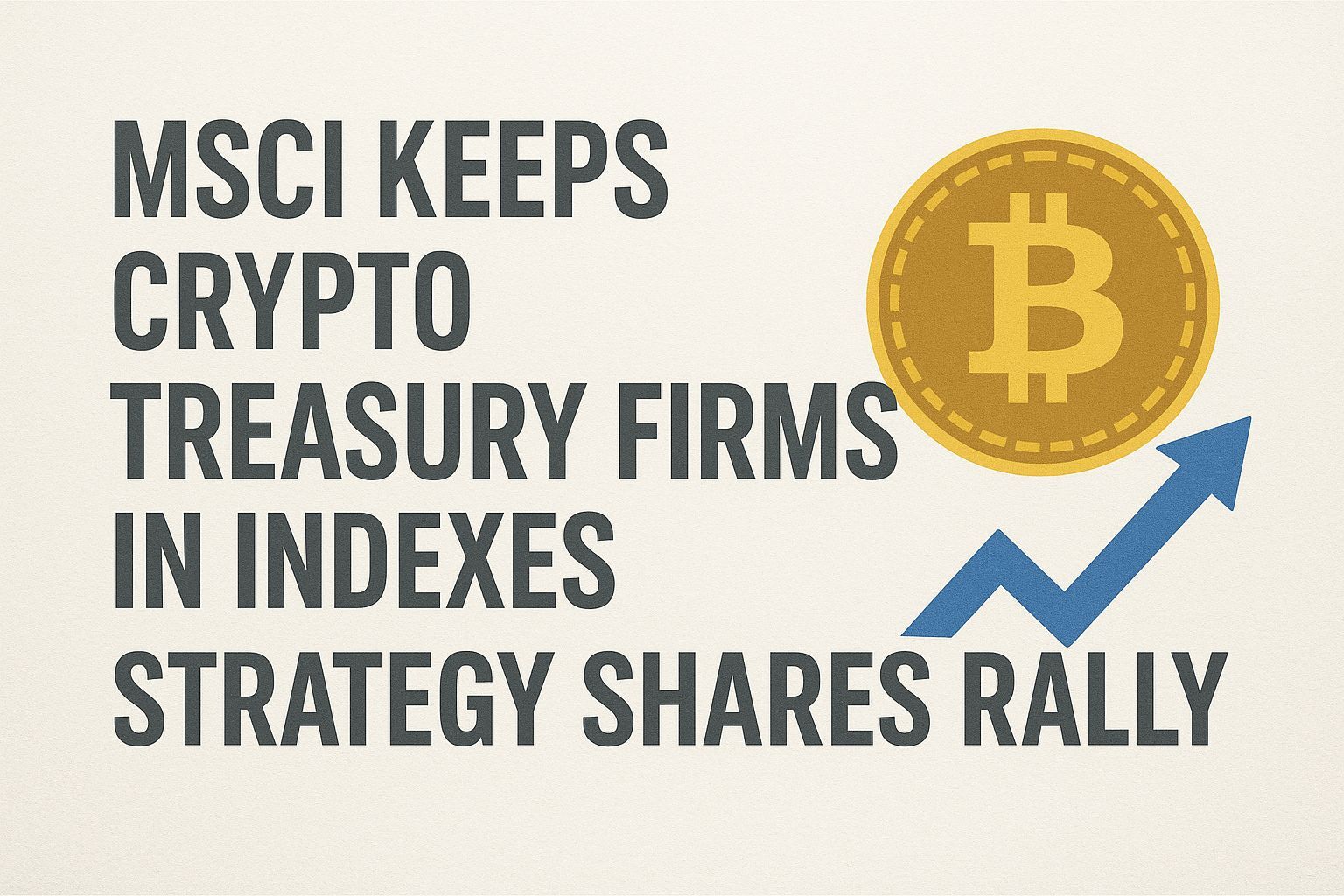 MSCI Keeps Crypto Treasury Firms in Indexes, Strategy Shares Rally