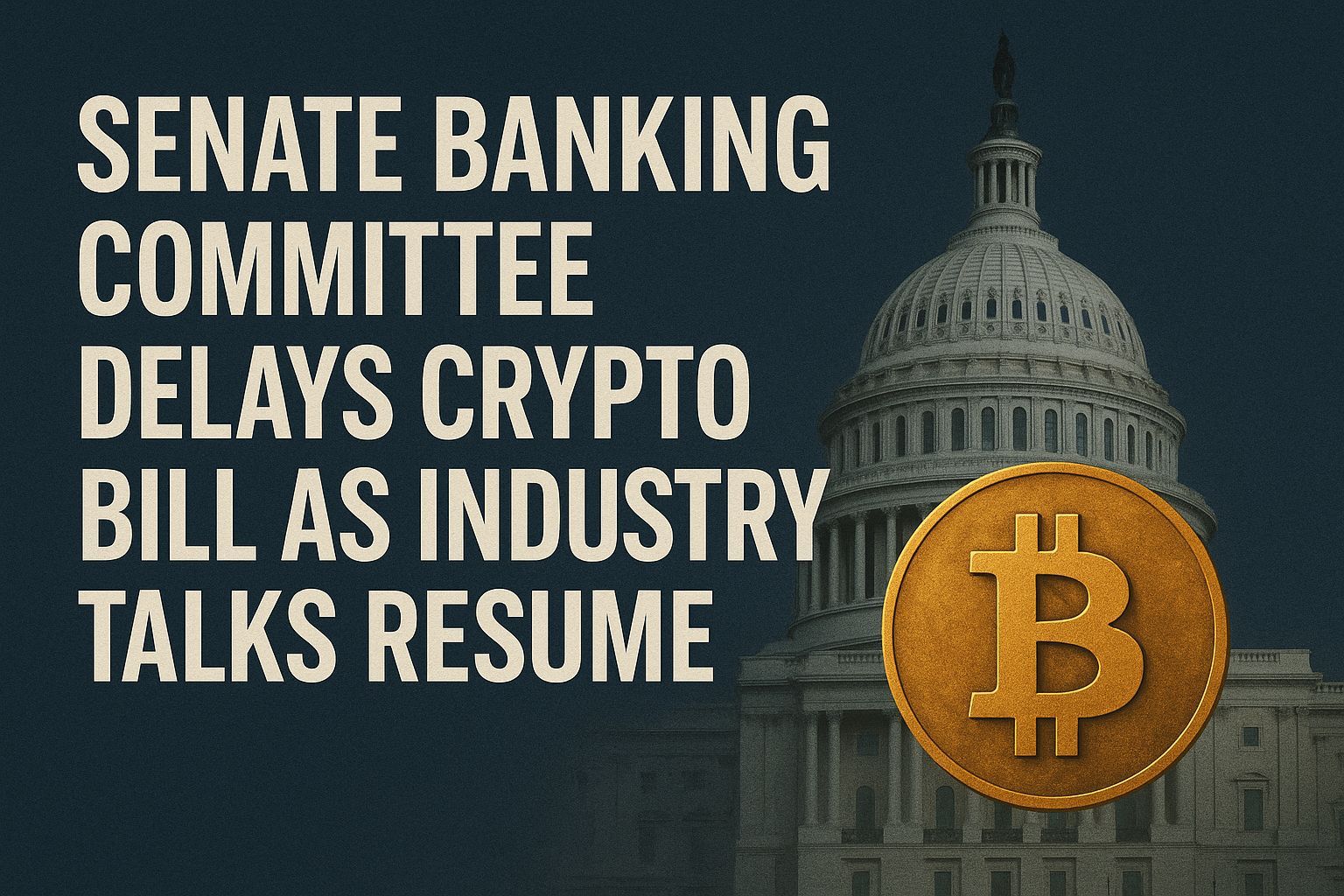 Senate Banking Committee Delays Crypto Bill as Industry Talks Resume