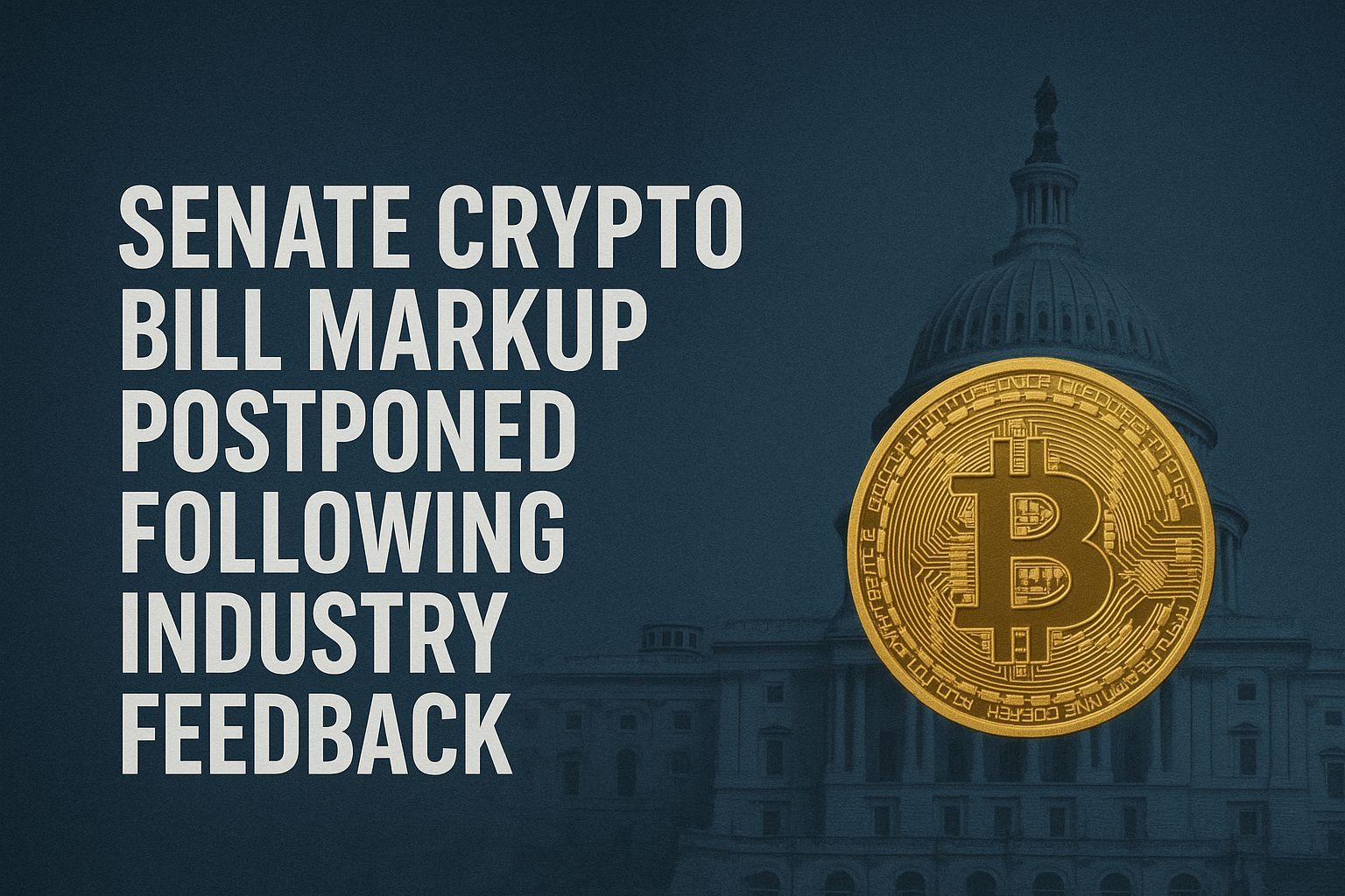 Senate Crypto Bill Markup Postponed Following Industry Feedback