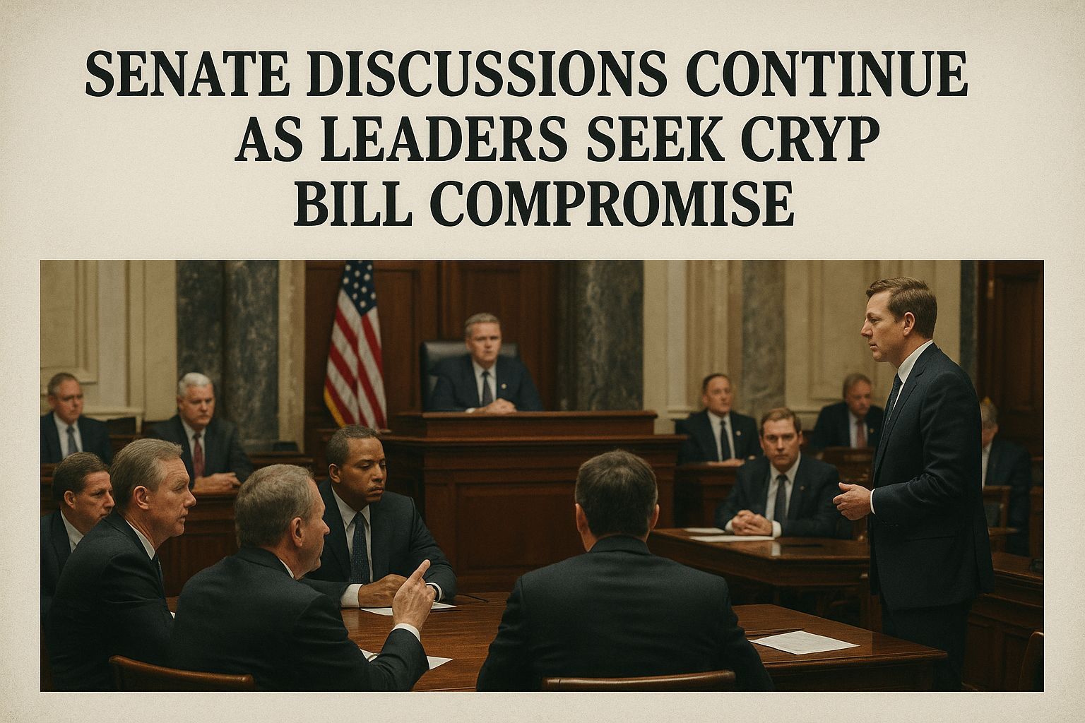 Senate discussions continue as leaders seek crypto bill compromise
