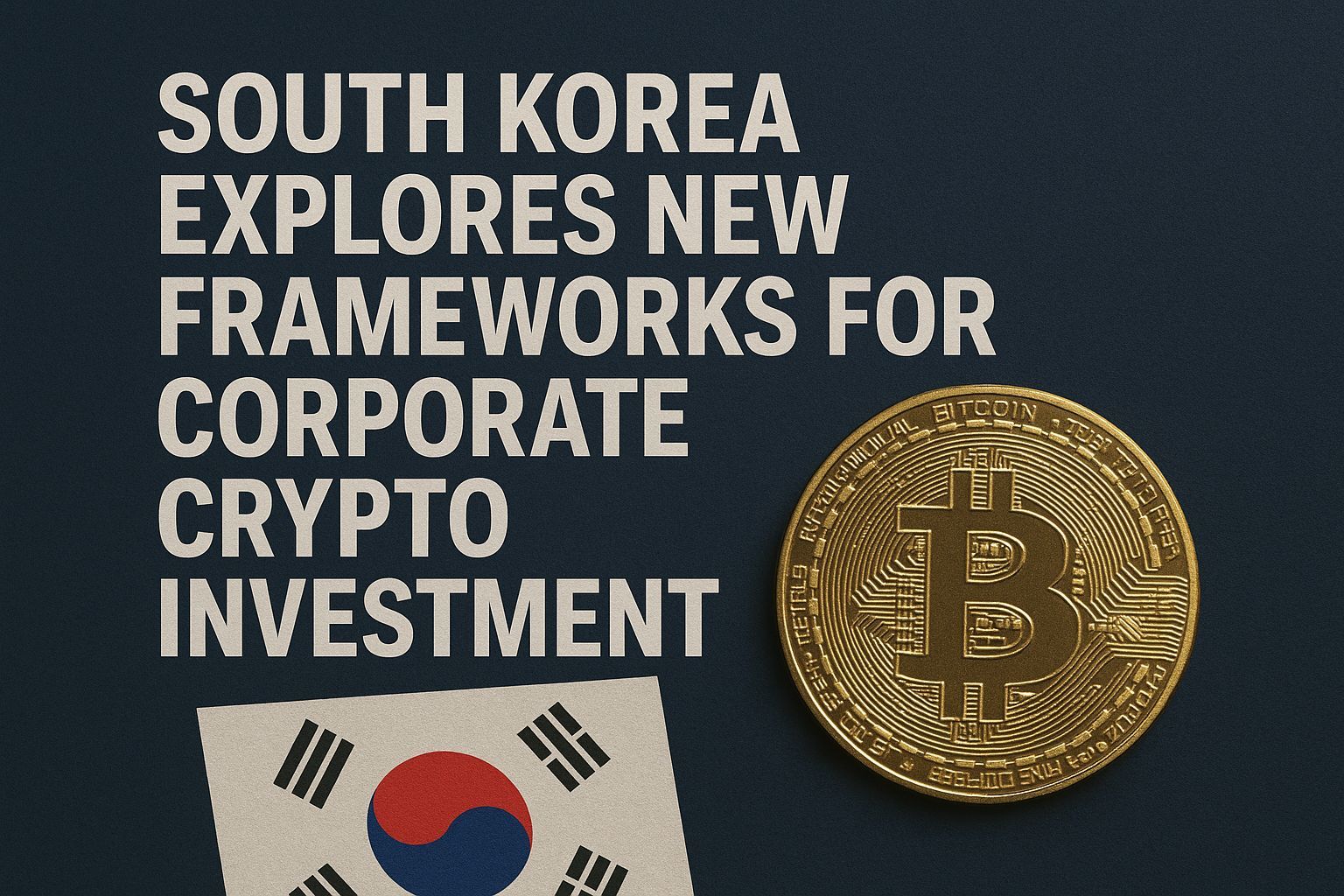 South Korea Explores New Frameworks for Corporate Crypto Investment