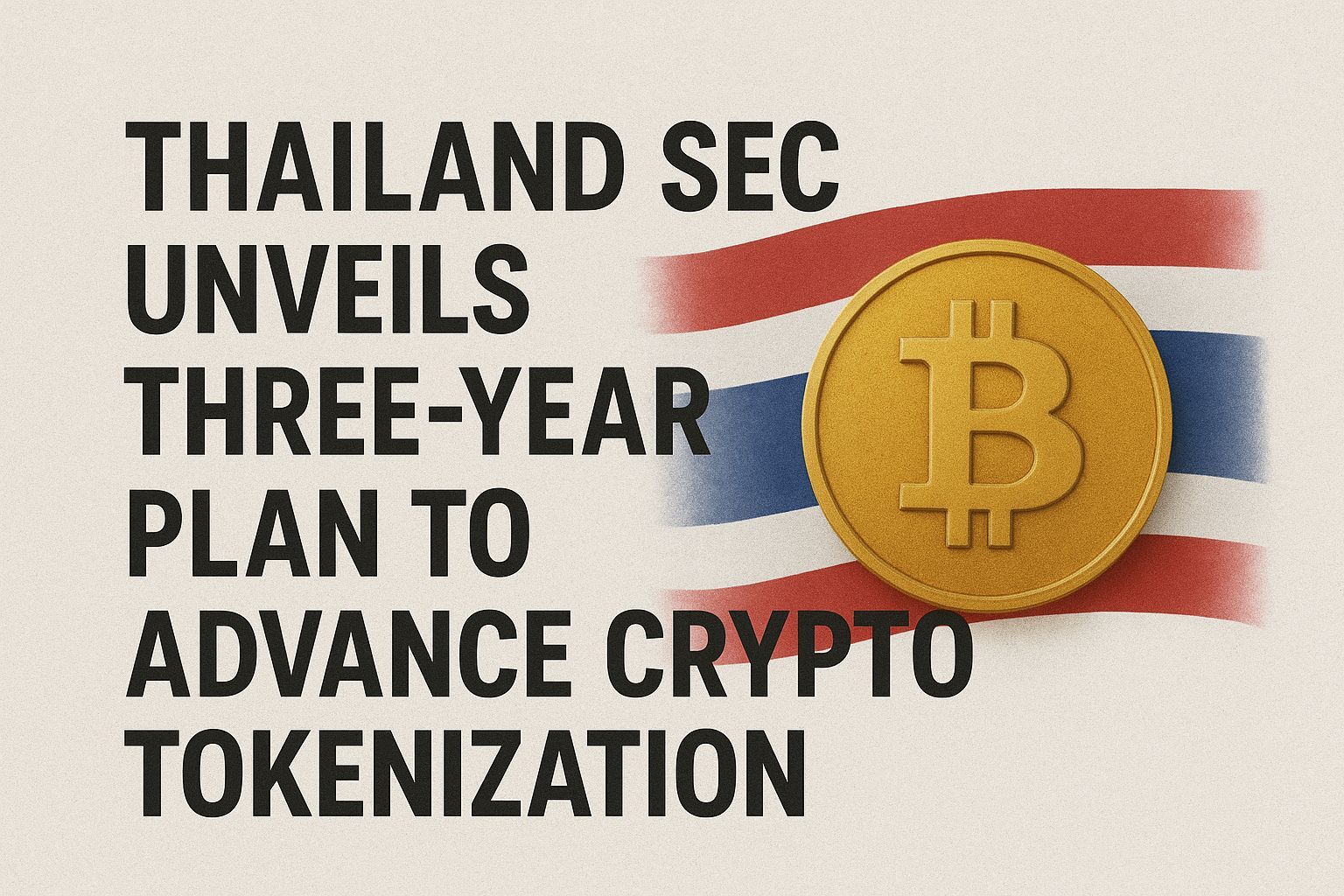 Thailand SEC Unveils Three-Year Plan to Advance Crypto Tokenization