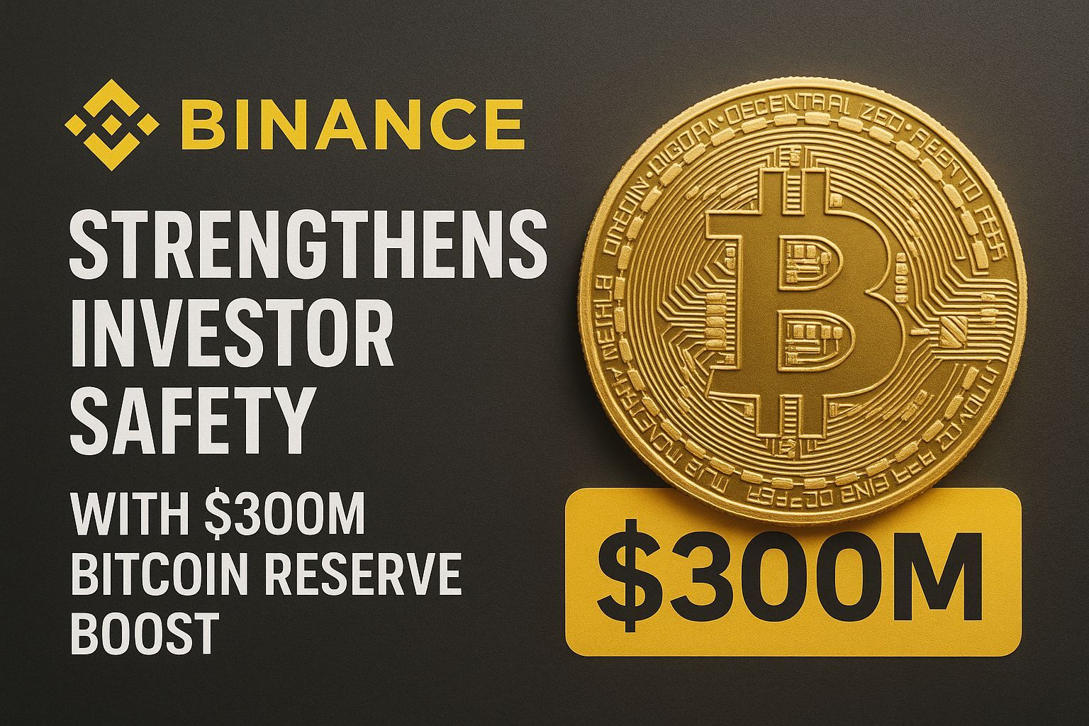 Binance Strengthens Investor Safety with $300M Bitcoin Reserve Boost