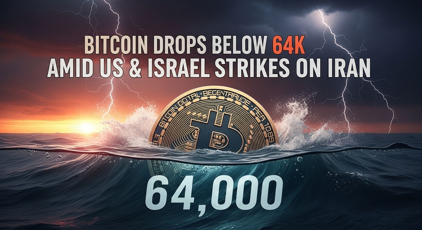 Bitcoin drops below $64K amid US-Israel strikes on Iran
