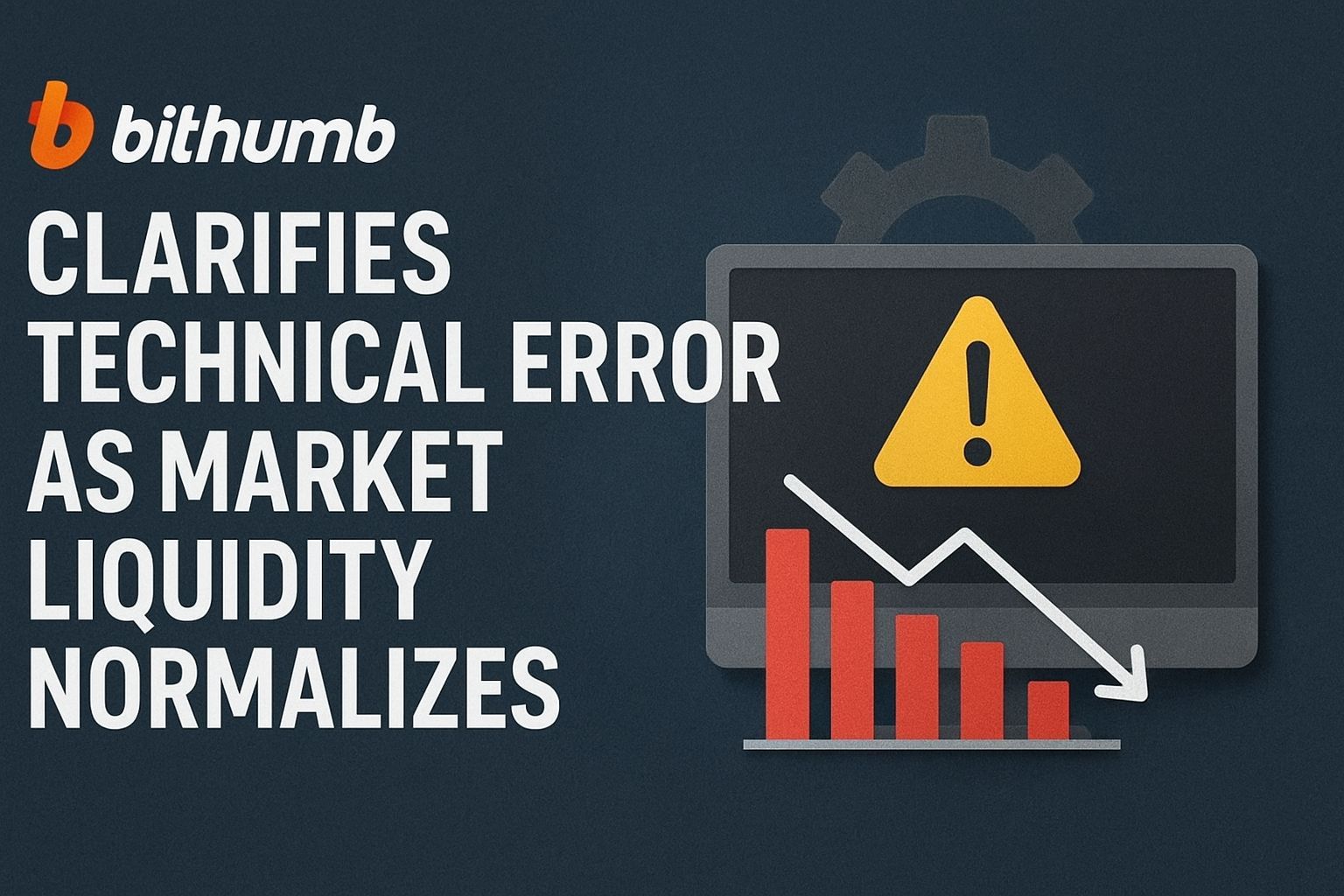 Bithumb Clarifies Technical Error as Market Liquidity Normalizes