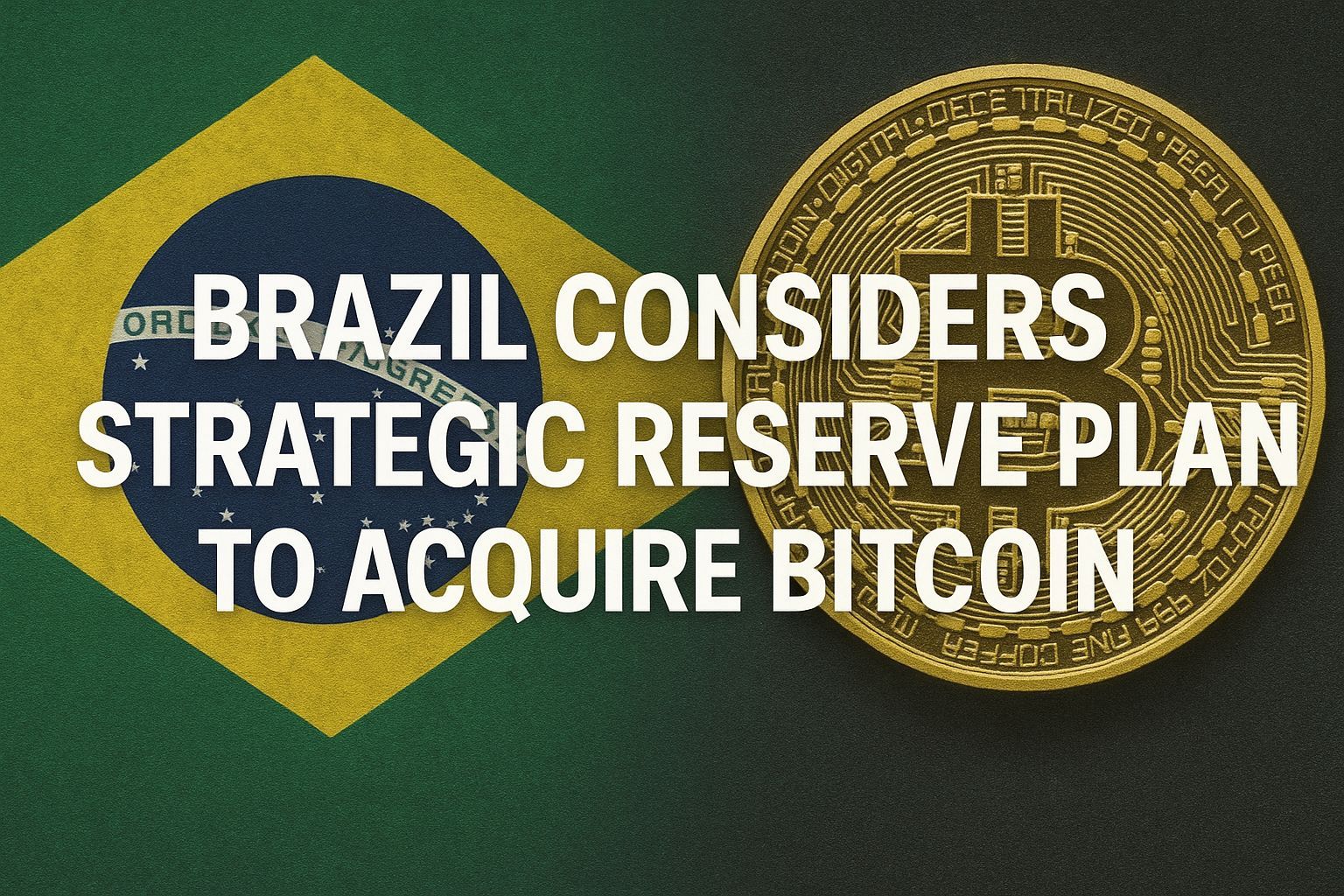 Brazil considers strategic reserve plan to acquire Bitcoin