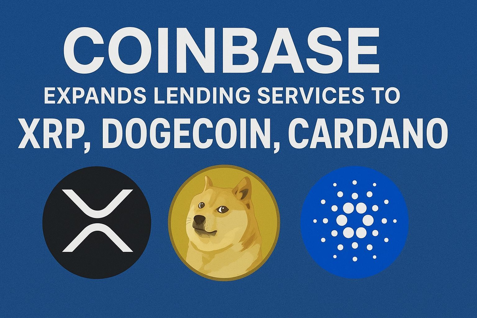 Coinbase expands lending services to XRP, Dogecoin, and Cardano holders