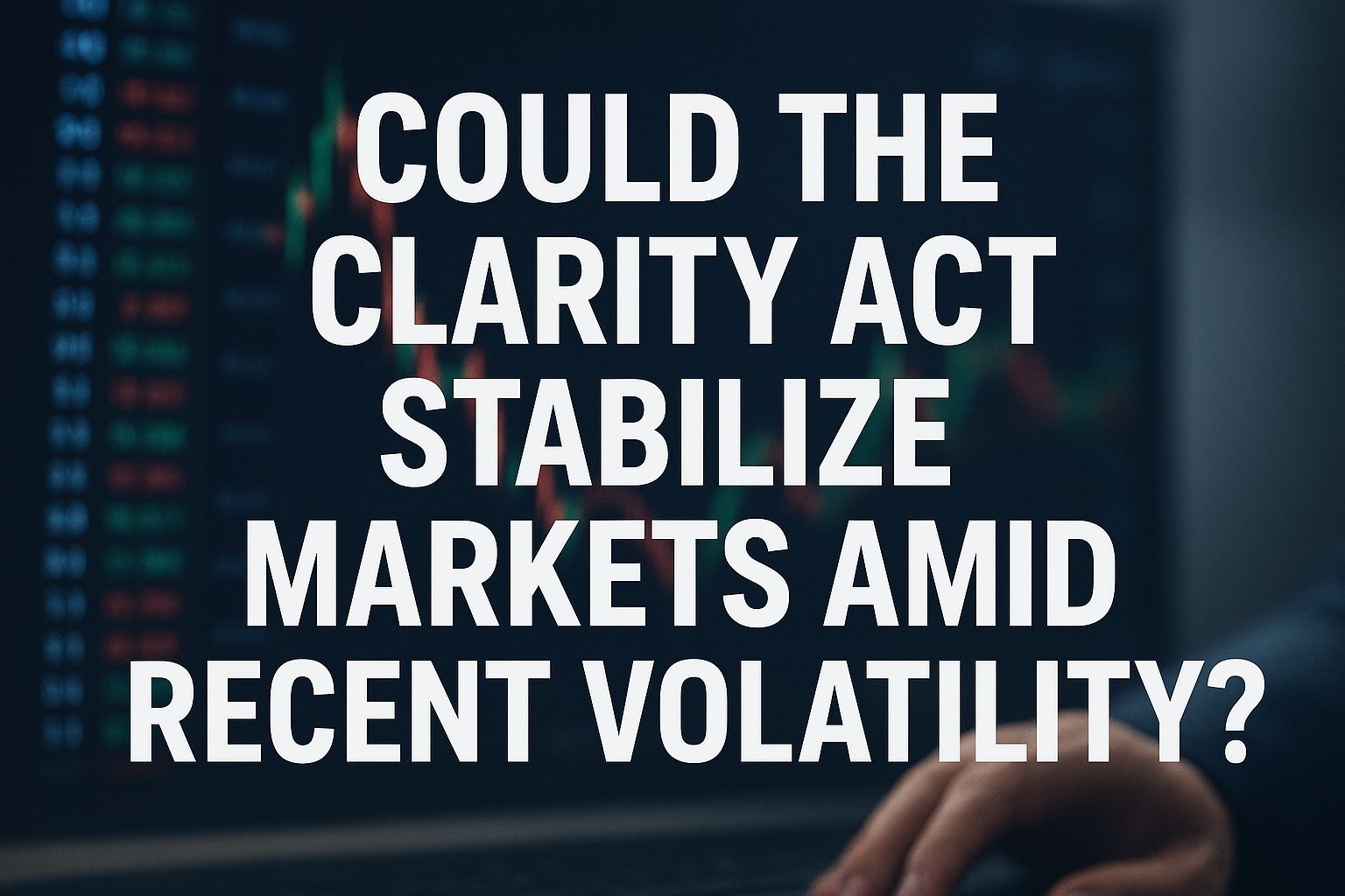 Could the Clarity Act Stabilize Markets Amid Recent Volatility?