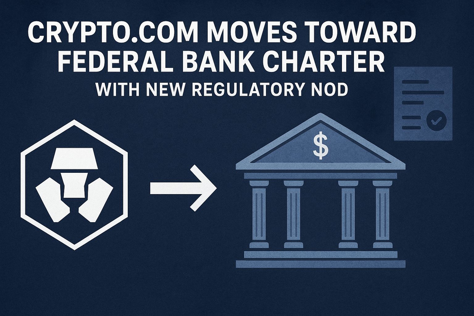 Crypto.com Moves Toward Federal Bank Charter with New Regulatory Nod