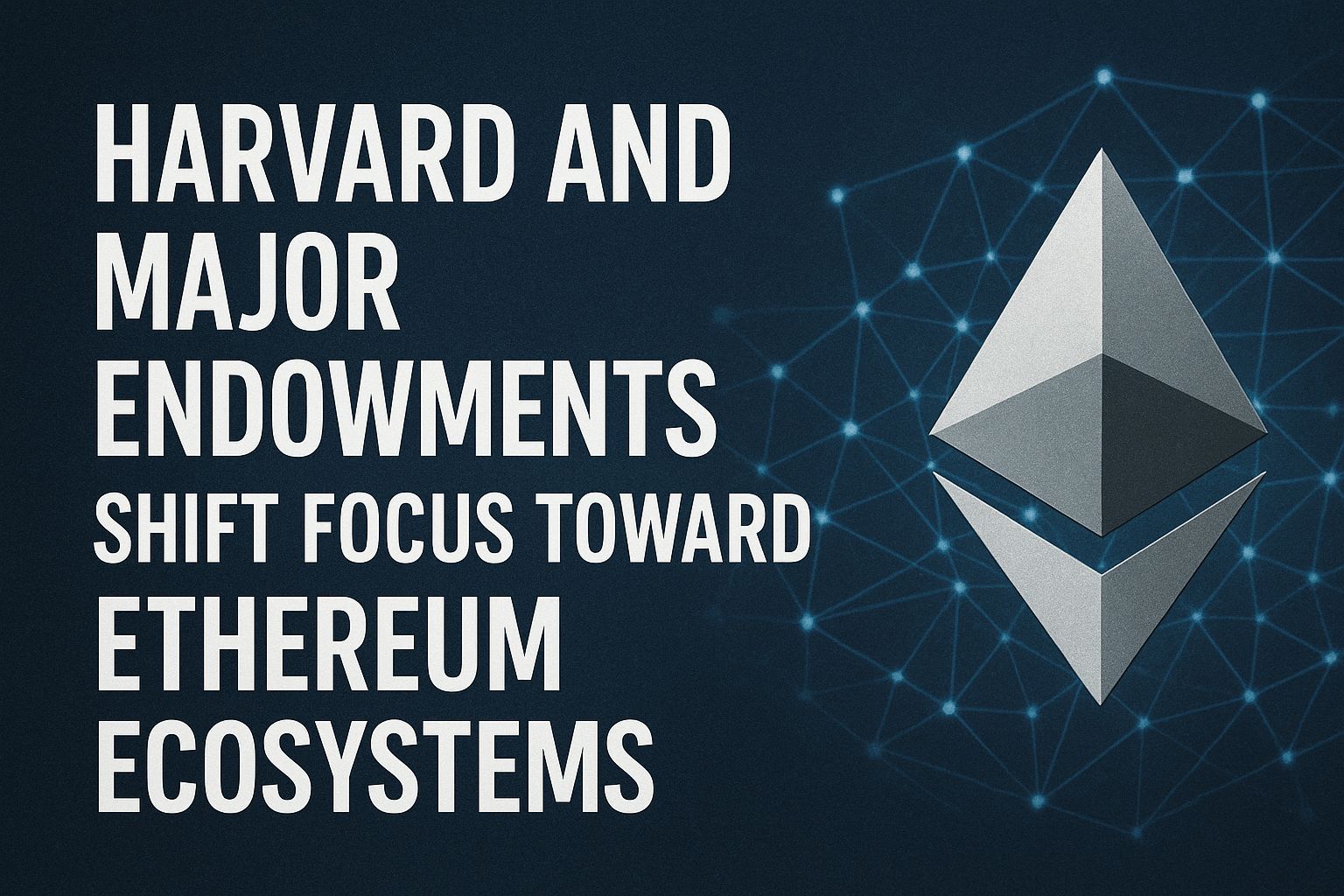 Harvard and Major Endowments Shift Focus Toward Ethereum Ecosystems
